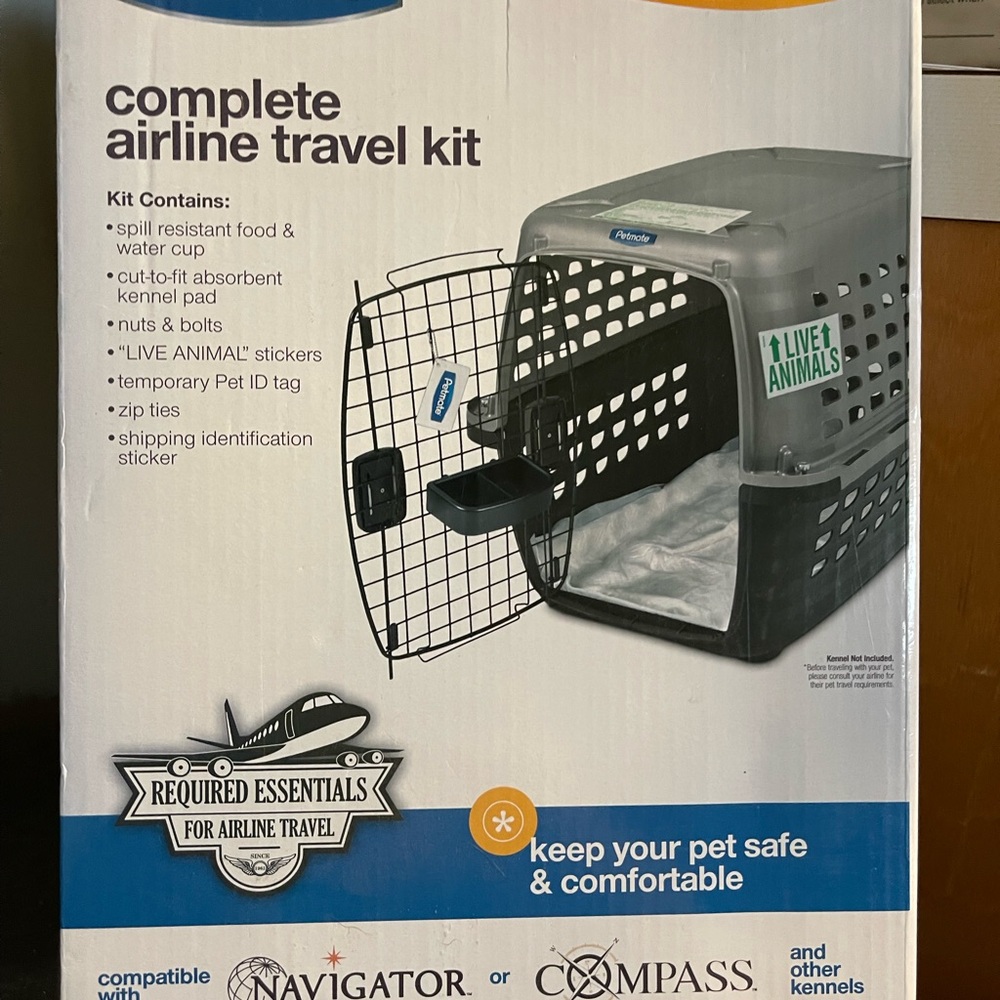 - Complete airline pet kit - kennel not included